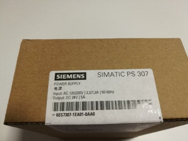 Siemens Simatic S7 300 power supply 6ES7307-1EA01-0AA0  24VDC 5A PS307