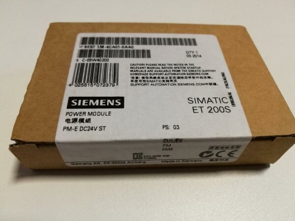 Siemens Simatic S7 ET200s 6ES7138-4CA01-0AA0 Power module 6ES7 138-4CA01-0AA0