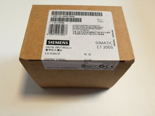 Siemens Simatic S7 ET200s Elektronikmodul 4DI 6ES7131-4BD01-0AA0 5 Stück