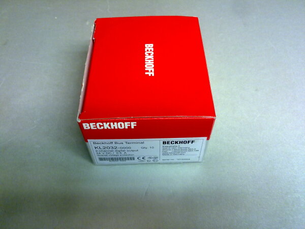 Beckhoff KL2032 2-Kanal-Digital-Ausgangsklemme 24 V DC 0,5A mit Verpolungsschutz