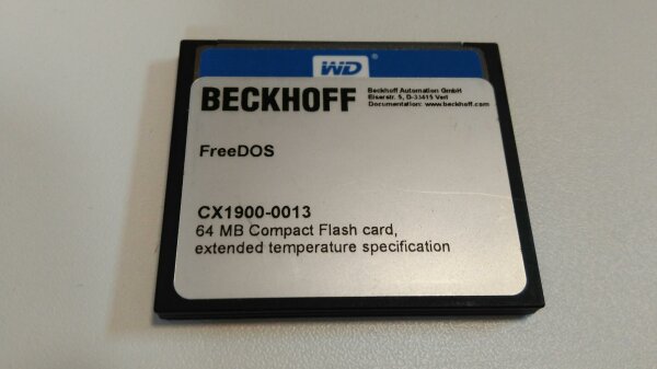 Beckhoff CPU-Modul CX1010,256 MByte RAM,Betriebssystem Free DOS auf  CX1900-0013