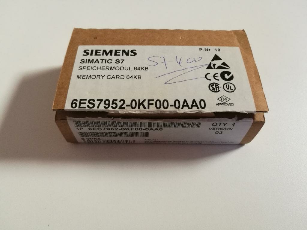 Siemens Simatic s7 6es7 952-1ak00-0aa0 carte mémoire 1 Mo RAM 6es7952-1ak00-0aa0 