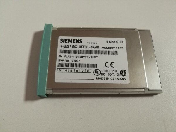 Siemens 6ES7951-0KF00-0AA0 Speichermodul Memory card S7 64KB New NFP Sealed 