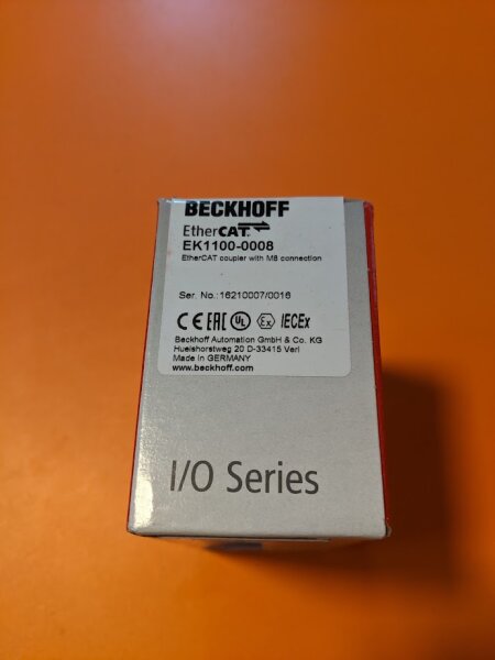 Beckhoff EK1100-0008EtherCAT Coupler for E-bus terminals (ELxxxx), with M8