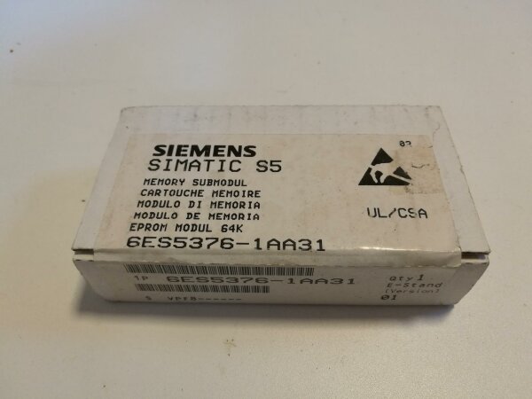 Siemens Simatic S5 6ES5376-1AA31  Speichermodul 64k 6ES5 376-1AA31 Memory Module