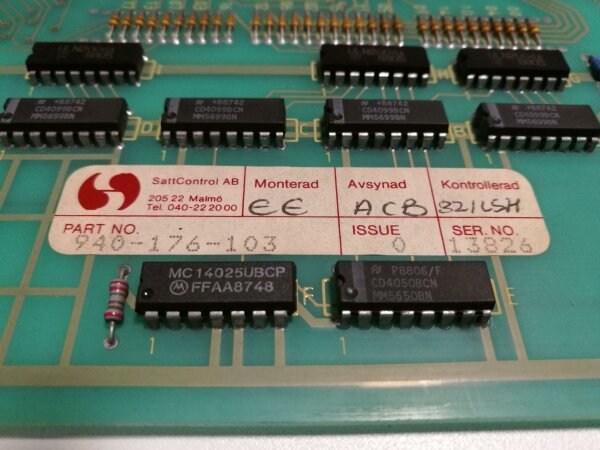 Sattcontrol Alfa Laval 940-176-103 ABB CPU board card control karte 940 176 103