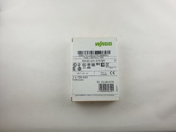 WAGO 750-610 Power Supply 24 VDC fuse holder Diagnostics