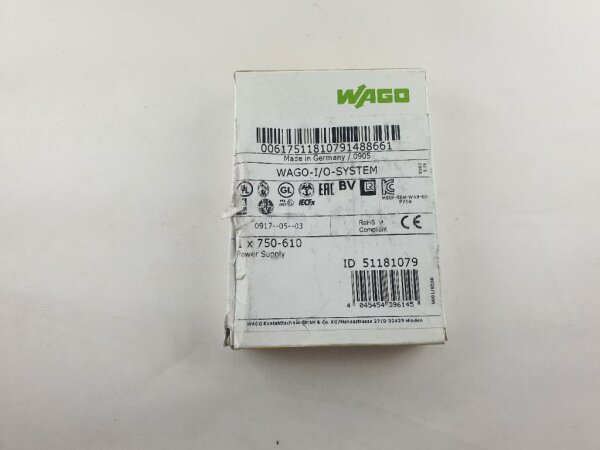 WAGO 750-610 Stromversorgung 24VDC Power Supply
