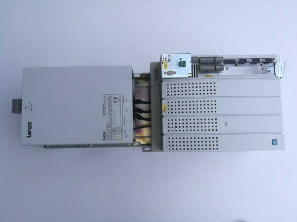 LENZE EVF9327-EV Frequenzumrichter 33.9327VE.3K21 + EZN3A0110H030 + EMF2131IB