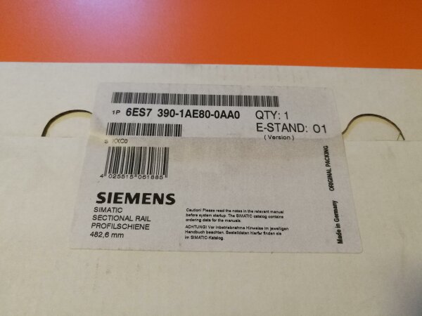 Siemens Simatic S7 6ES7 390-1AE80-0AA0 rail 482mm 6ES7390-1AE80-0AA0