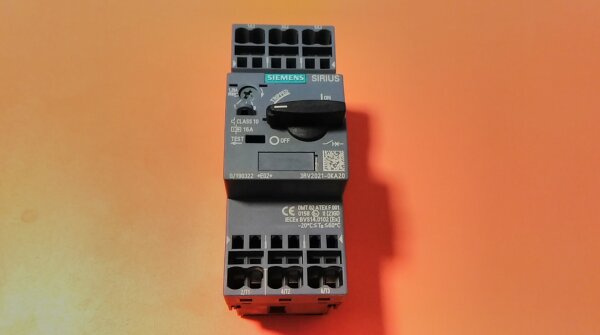 Siemens motor circuit breaker 3RV2021-0KA20 0,9-1,25A