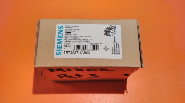 SIEMENS SIRIUS 3RT2027-1AB00 power contactor