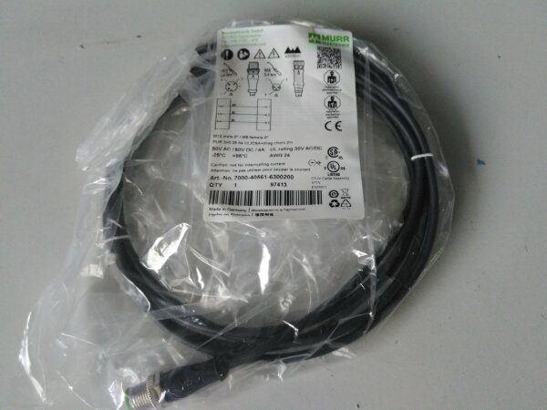 Murr Elektronik Kabel 7999-40041-4370300  M12 Buchse/M12 Stecker 3m 5-polig