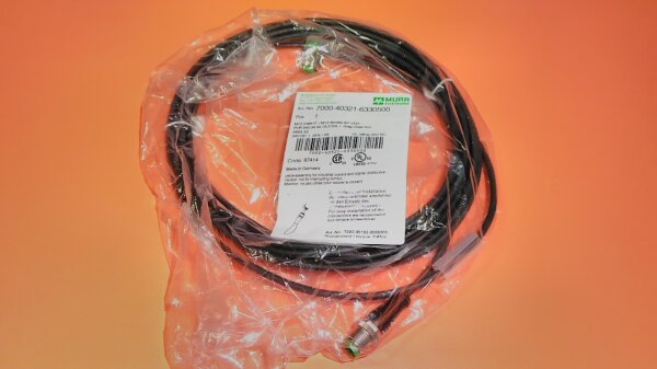 Murr Elektronik Kabel 7000-40321-6330500 M12 Buchse/M12 Stecker 5m 5-polig PUR