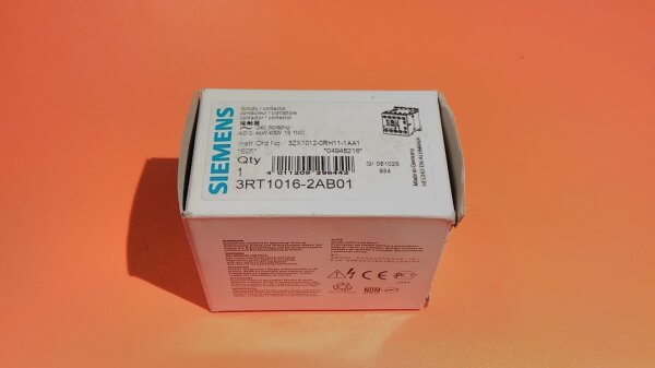 Siemens 3RT1016-2AB01 Power contactor AC-3 4 KW 400 V New