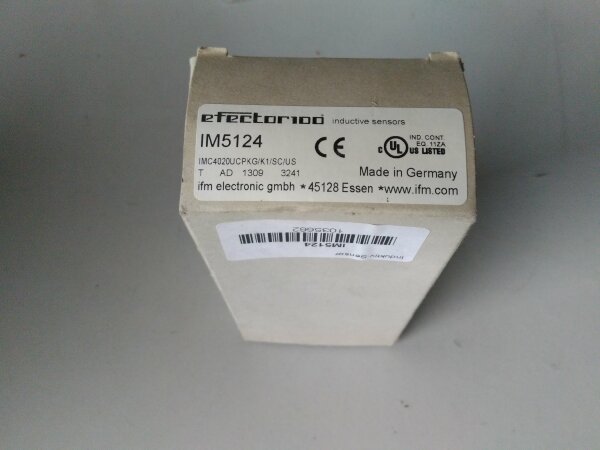 IFM Inductive Sensor IM5124  PNP 10-36VDC / 200 mA, cubic 20 mm, IP67