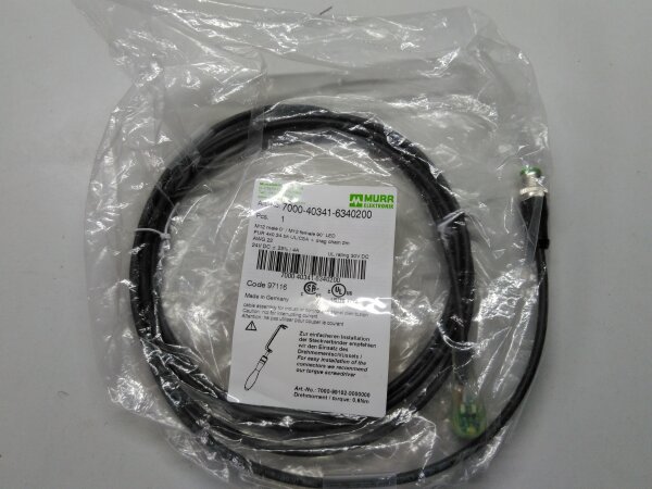 MURR ELEKTRONIK connecting cable M12 male female 1.5m 7000-40341-6340200
