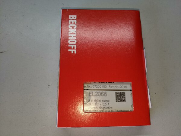 Beckhoff EL2068 EtherCAT-Klemme, 8-Kanal-Digital-Ausgang
