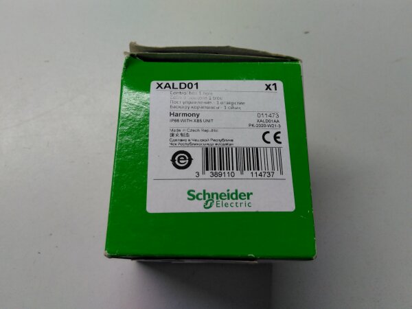 Schneider Electric XALD01 Leergehäuse 1 Einbaustelle unbeschriftet Dunkelgrau