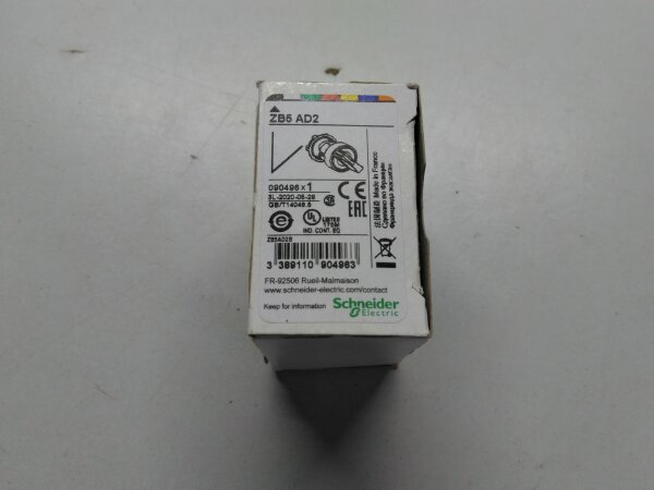 Schneider Electric ZB5-AD2 Selector Switch w/ Mounting Latch 2-Position
