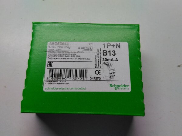 Schneider Electric FI/LS Switch A9D56613 IP20 Line Protection Circuit Breaker
