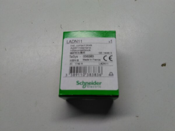 Schneider Electric Auxiliary Contact Block LADN11 - 1 NO + 1 NC, 10A, 690 V AC