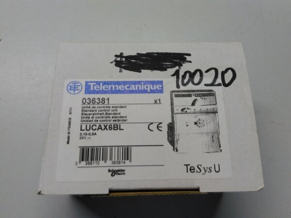 Schneider Electric LUCAX6BL 24 Volt LUB12 0.15A to 0.60A Range