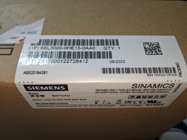 SIEMENS Line Filter for 5kW Smart Line Module 3AC 6SL3000-0HE15-0AA0