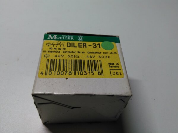 New Moeller Diler -31 Schütz Relais in OVP - unused & original packaged