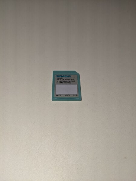 Siemens S7 Memory card MMC 64 KB Flash 6ES7 953-8LF30-0AA0 6ES7953-8LF30-0AA0