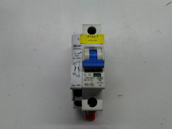 Circuit breaker (LS automatic), Schrack, C10, 1-pole, 10A, BS017110