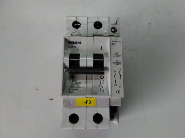 Circuit breaker (LS automatic), Siemens, C6, 2-pole 6A 5SX2206-7