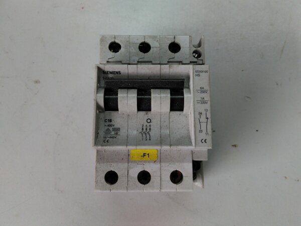 Circuit breaker (LS automatic), Siemens, C16, 3-pole 16A 5SX2316-7