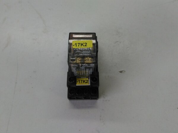 Schrack relay 4 changeover contact ZG460024 with socket relay 4PDT 24VDC 5A