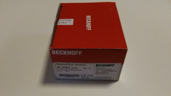 Beckhoff Busklemme KL3062 2-Kanal-Analog-Eingangsklemme 0-10 V, single-ended