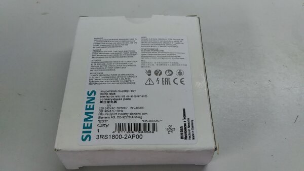 Coupling relay coil: combination voltage 220Vac 24Vdc, Siemens 3RS1800-2AP00