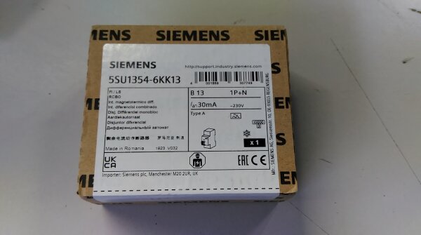 Siemens 5SU1354-6KK13 FI circuit breaker/circuit breaker 2-pole 13A
