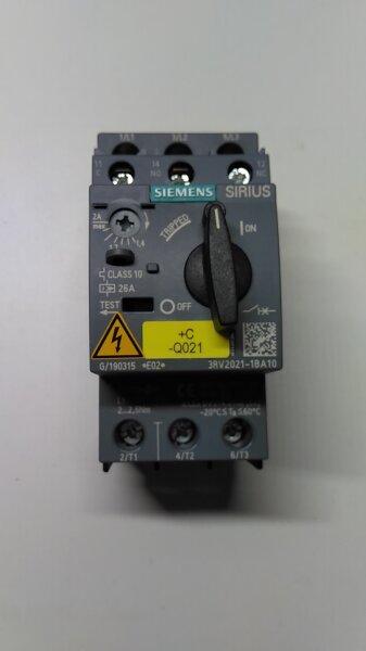Siemens Sirius Motorschutzschalter 3RV2021-1BA10 Leistungsschalter 1,4 - 2,0A