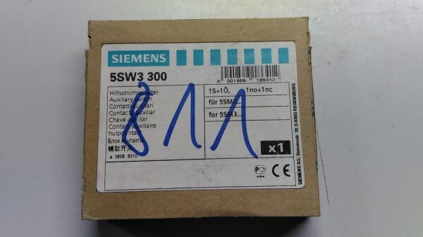 Siemens 5SW3300 auxiliary switch / auxiliary contact 1x nc / 1x no (1S/1Ö)