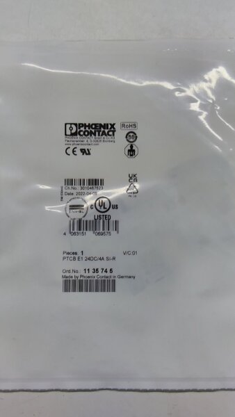 Phoenix Contact 1135745 PTCB E1 24DC/4A Elektronischer Geräteschutzschalter