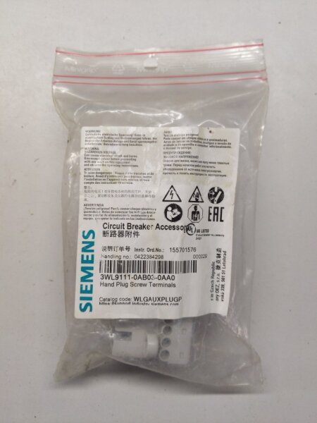 SIEMENS 3WL9111-0AB03-0AA0 ZUBEHOER LEISTUNGSSCHALTER 3WL HANDSTECKER