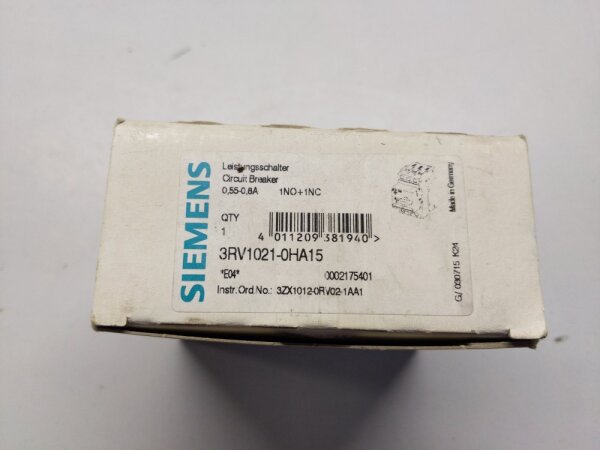Siemens Sirius 3RV1021-0HA15 circuit breaker 3RV1021-0HA15 circuit breaker