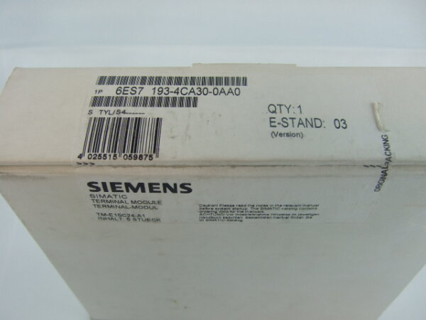 Siemens Simatic S7 ET200s Terminal Modul 6ES7193-4CA30-0AA0