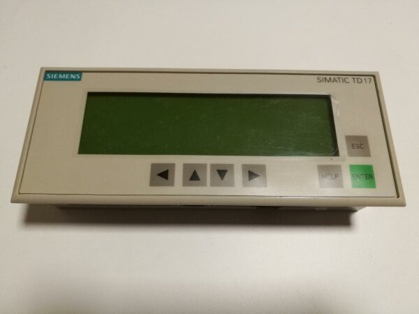 TEXT DISPLAY TD17 LC DISPLAY, BACK-LIT LED, 4X20/8X40 LINES X CHARACTERS F0R SIMATIC S5 ,505 ,S7 ,M7 NATIVE DRIVERS, PROFIBUS-DP12