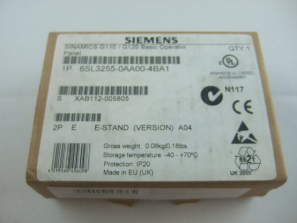 Siemens Sinamics Operator Panel 6SL3255-0AA00-4BA1 BOP für G110