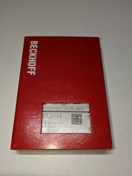 Beckhoff EL3114 4-channel analog input terminal 0-20 mA, differential input